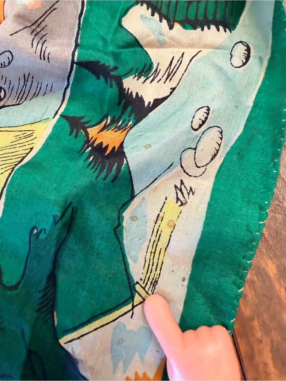 Rare Vintage 1940s Al Capp Li’l Abner Silk Scarf Sadie Hawkins - Picture 14 of 15
